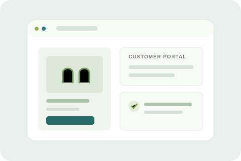 Digital commerce and customer portal illustration